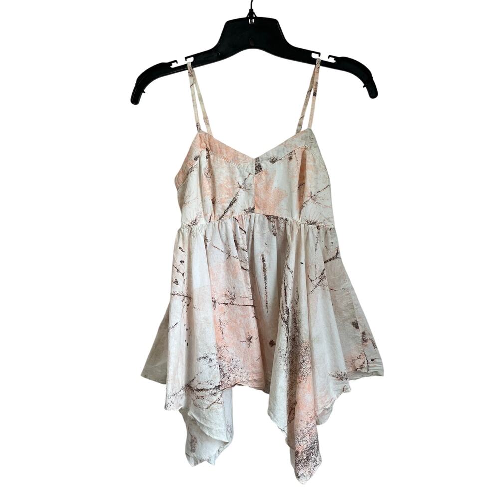 Mudd Y2K Vintage Fairycore Asymmetrical Hem Spaghetti Strap Babydoll Tank Sz S